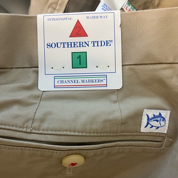 NWT Southern Tide khaki flat front men’s pants size 38/32 - Picture 6 of 6